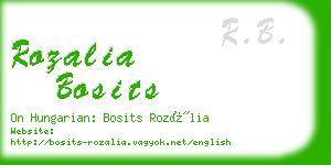 rozalia bosits business card